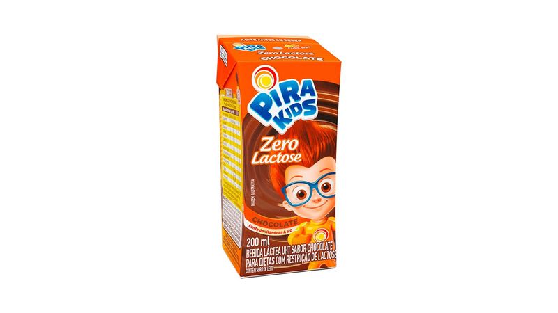 Bebida Láctea Pirakids Zero Lactose Sabor Chocolate 200ml