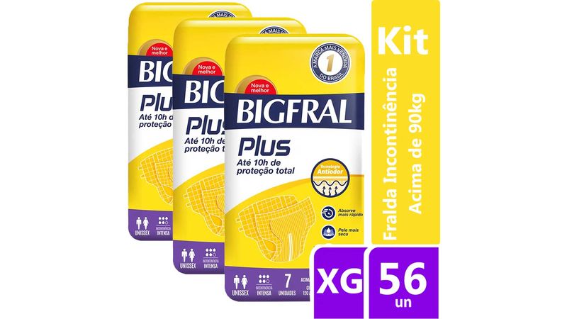 Kit-Fralda-Geriatrica-Bigfral-Plus-XG-56-unidades