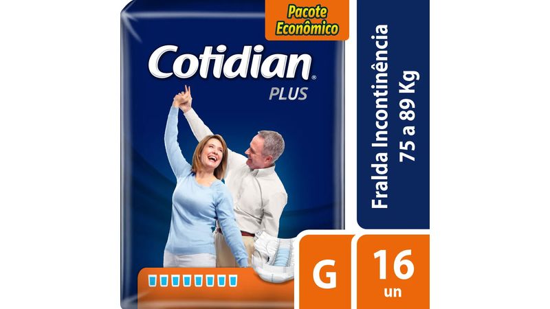 Fralda Geriátrica Cotidian Plus G 16 Unidades