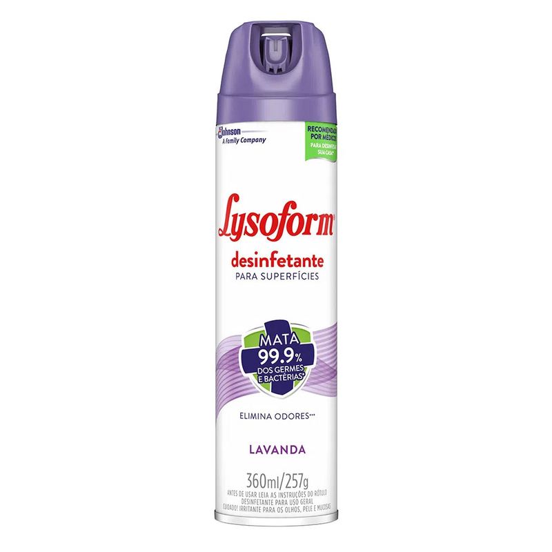 Lysoform Spray Desinfetante Para Uso Geral Lavanda 360ml