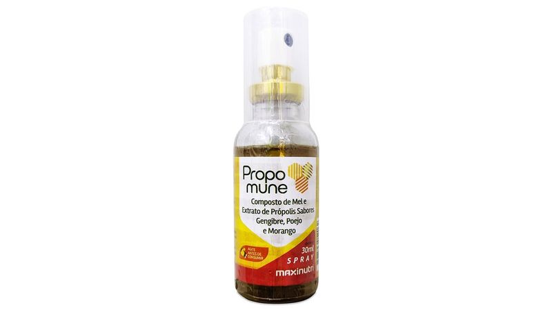 Propomune-Mel-com-Propolis-Maxinutri-Spray-Gengibre-Poejo-e-Morango-30ml