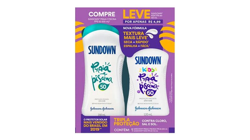 kit-protetor-solar-sundown-praia-e-piscina-fps50-200ml-protetor-solar-praia-e-piscina-kids-fps60-120ml