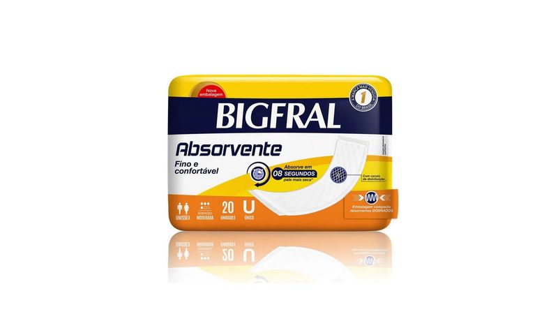 Absorvente Geriátrico Bigfral Bigmaxi Super 20 unidades