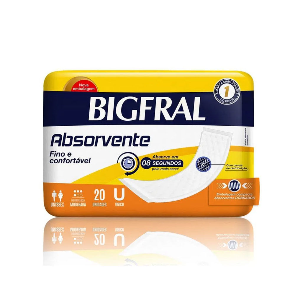 Absorvente Geriátrico Bigfral Bigmaxi Super 20 unidades