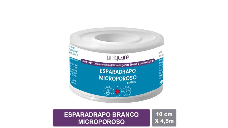 ESPARADRAPO-MICROPOROSO-BRANCO-10CMX45M-UNIQCARE