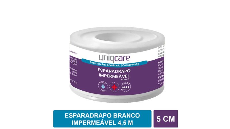 ESPARADRAPO-IMPERMEAVEL-BRANCO--5CM-X-45M-UNIQCARE