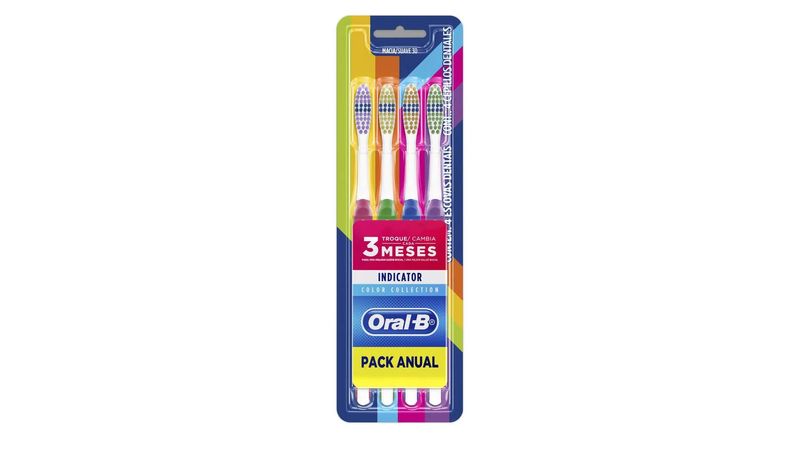 escova-dental-oral-b-indicator-color-collection-macia-4-unidades
