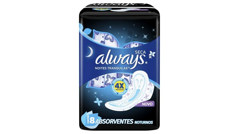 absorvente-always-noites-tranquilas-cobertura-seca-abas-leve-8-pague-7-unidades