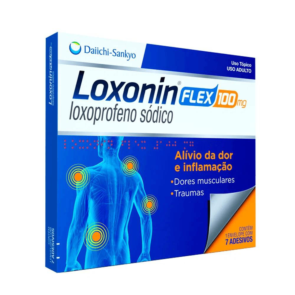 Loxonin Flex 100mg Envelope com 7 Adesivos