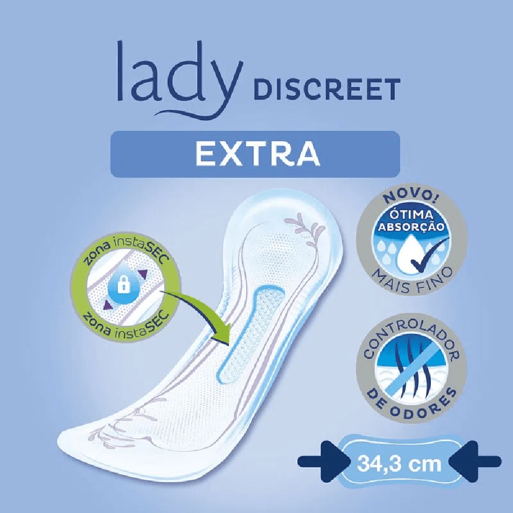 Absorvente Geriatrico Tena Lady Discreet Extra 8un