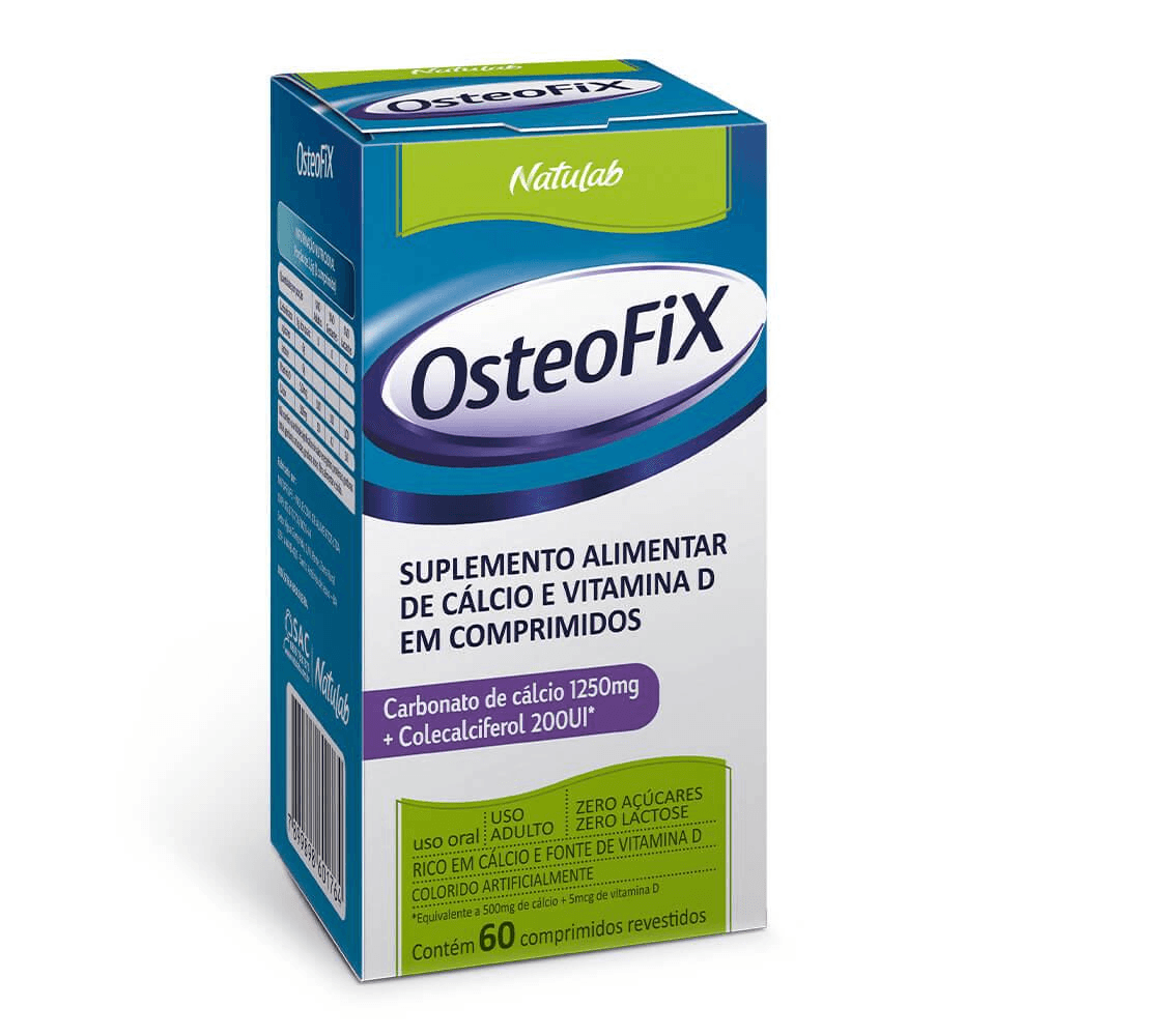 Suplemento Alimentar De Cálcio e Vitamina D Osteofix 60 Comprimidos