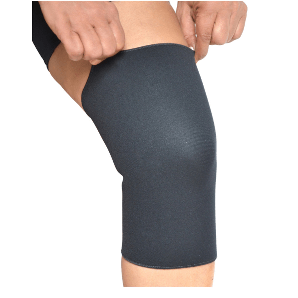 Joelheira simples em neoprene Udine curta G sem cor