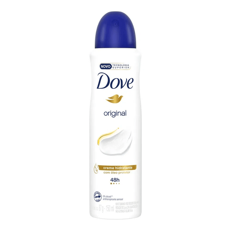 White dove　① Desodorante Dove Original Vegano 87g