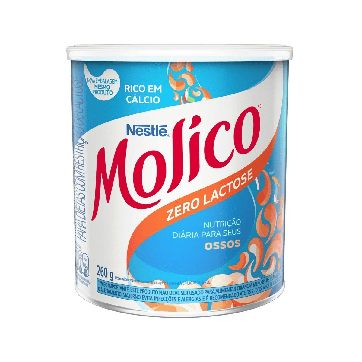 Leite em Pó Molico Zero Lactose 260g - Nutrição Saudável