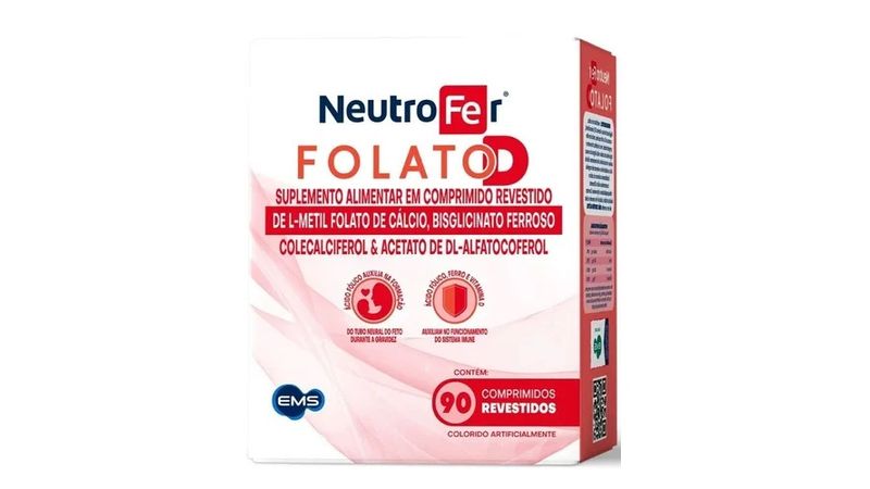 Suplemento-alimentar-Neutrofer-Folato-D-90-comprimidos-revestidos