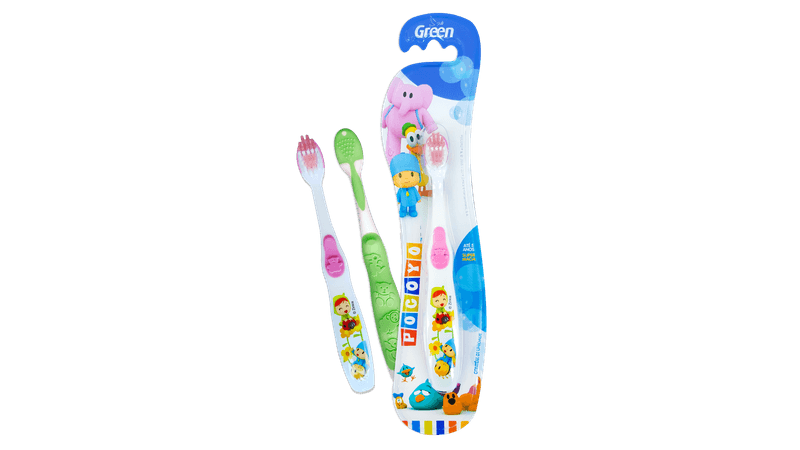 Escova-de-Dente-Infantil-Green-Pocoyo-Super-Macia-1-Unidade