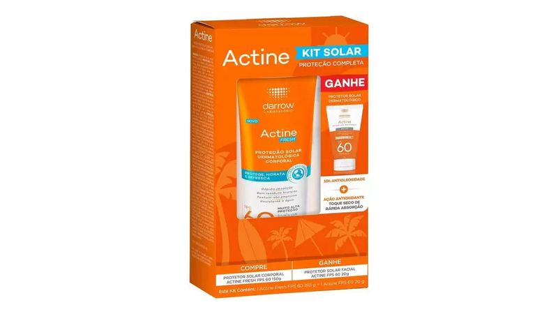 Kit-protetor-solar-Actine-Fresh-FPS60-150g---Actine-sem-cor-20g