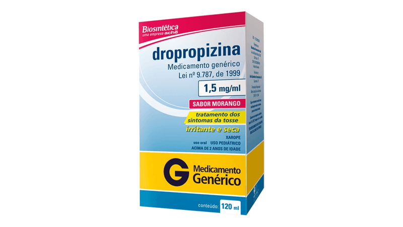 Compre-Dropropizina-15mg-Xarope-Pediatrico-120ml-Generico-Biosintetica