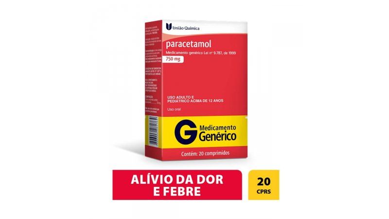 Paracetamol-750mg-Generico-Uniao-Quimica-20-comprimidos