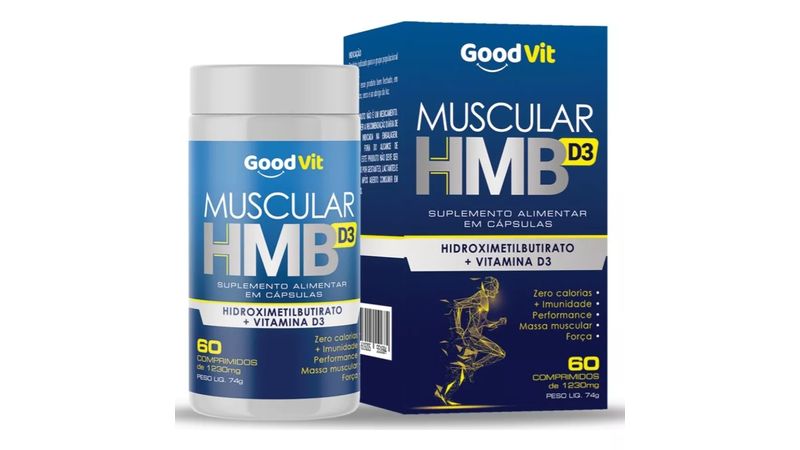 Suplemento-alimentar-Good-Vit-Muscular-HMB-D3-60-comprimidos