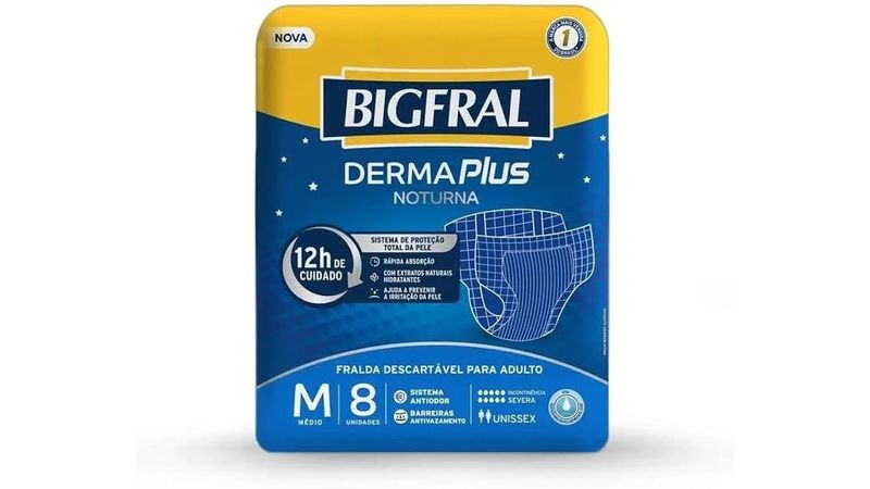 Fralda-adulto-Bigfral-Derma-Plus-noturna-M-8-unidades