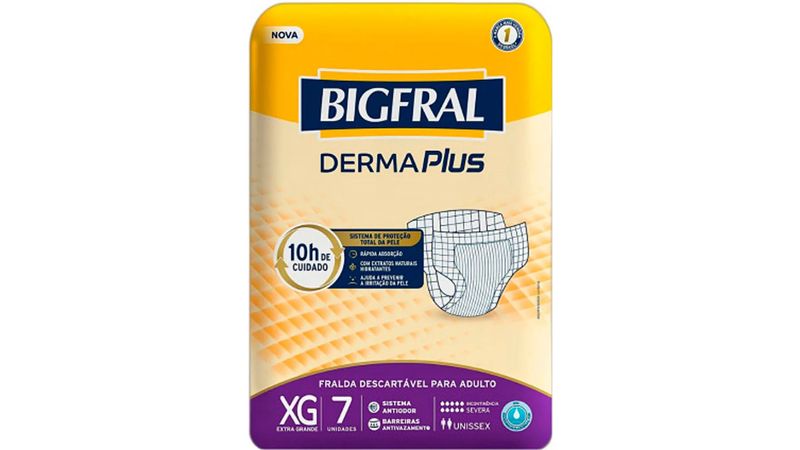Fralda-geriatrica-Bigfral-Derma-Plus-XG-7-unidades