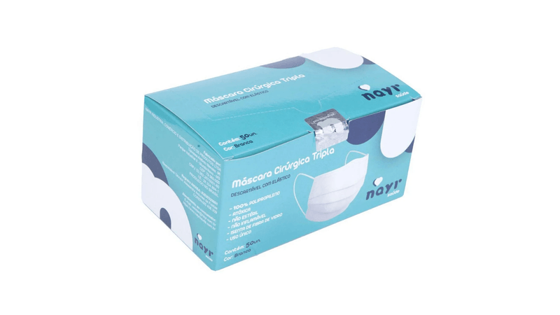 Comprar-Mascara-Cirurgica-Tripla-Descartavel-Nayr-Branca-50-unidades-