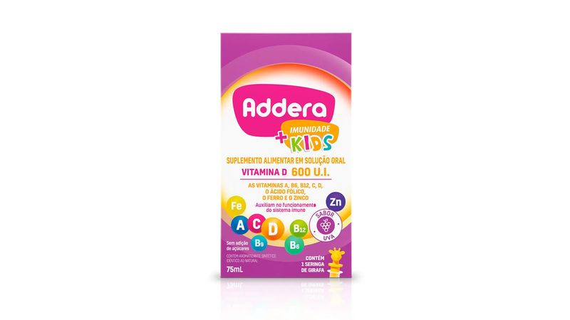 Comprar Vitamina D Addera + Imunidade Kids uva