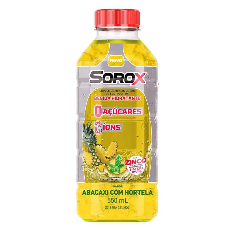 Sorox Abacaxi com Hortelã 550ml - Hidratação Refrescante
