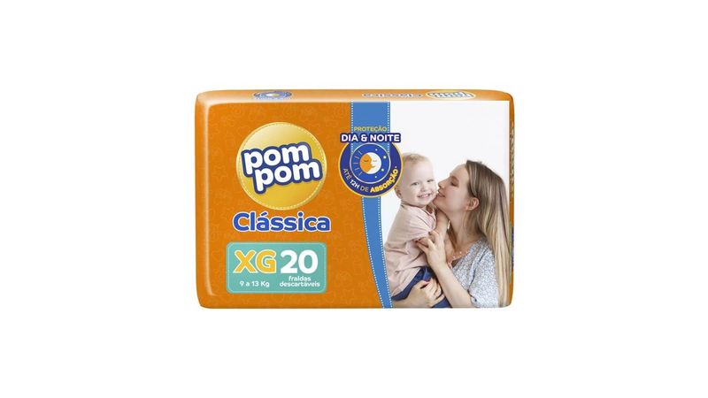 Fralda-Pom-Pom-classica-XG-20-unidades