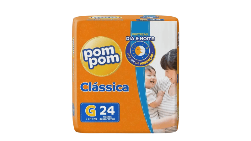 Fralda-Pom-Pom-classica-G-24-unidades