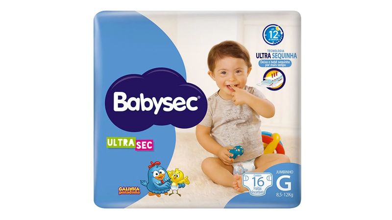 Fralda-Babysec-Galinha-Pintadinha-Ultrasec-Jumbinho-G-16-unidades