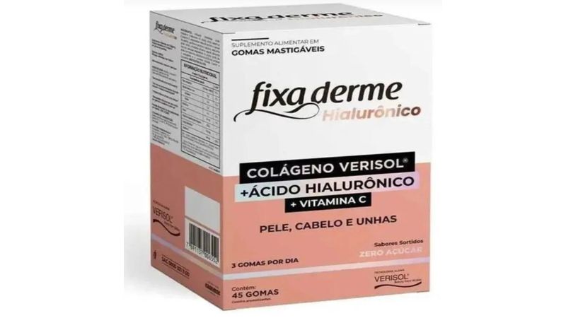 Suplemento-alimentar-Fixa-Derme-Hialuronico---Colageno---Vitamina-C-45-gomas