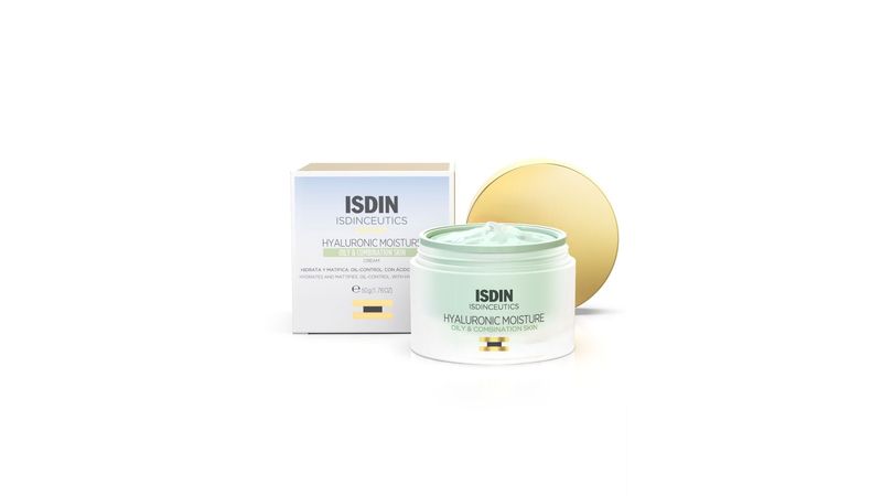 Creme-facial-anti-idade-Isdin-Hyaluronic-Moisture-pele-mista-e-oleosa-50g