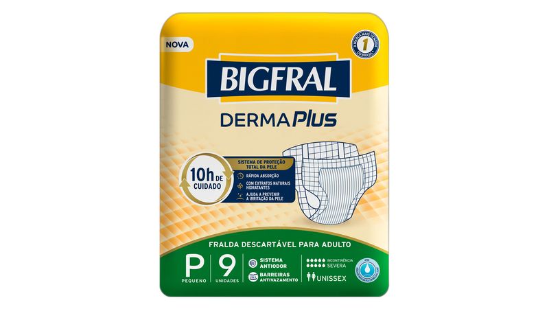 Fralda-geriatrica-Bigfral-Derma-Plus-P-9-unidades