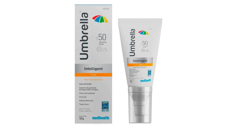 Protetor-solar-facial-fluido-Intelligent-FPS-50-Umbrella-50g