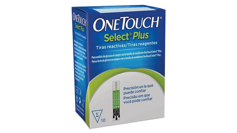 Tira-para-teste-de-glicemia-One-Touch-Select-Plus-10-unidades