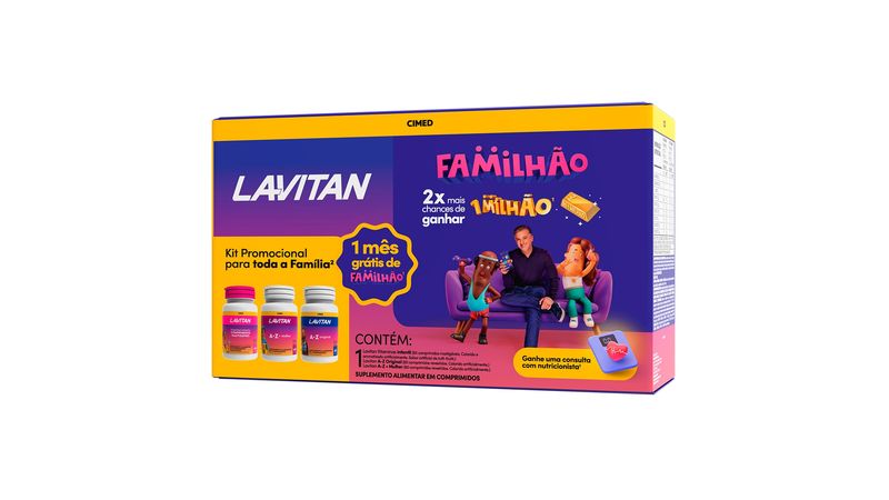 Kit-polivitaminico-Lavitan-familhao-infantil---A-Z-original---A-Z-mulher-60-comprimidos-revestidos-cada