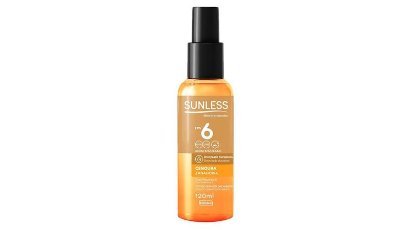 Oleo-Bronzeador-cenoura-Sunless-FPS6-120ml