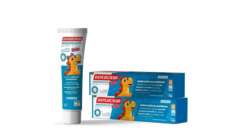 Gel-dental-Dentalclean-regenerador-sensitive-Kids-sabor-Tutti-Frutti-50g