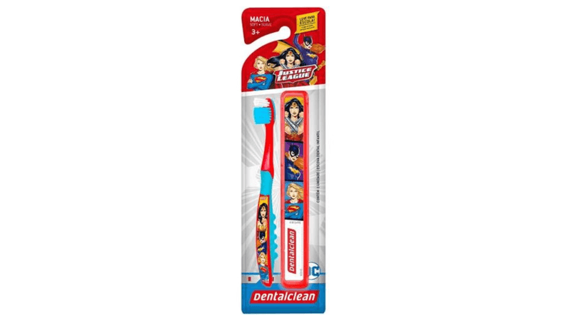 Escova-de-dente-infantil-Dentalclean-liga-da-justica-3--anos-macia-1-unidade