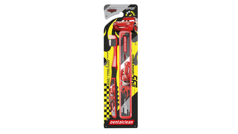 Escova-de-dente---estojo-carros-Dentalclean--3-anos-1-unidade