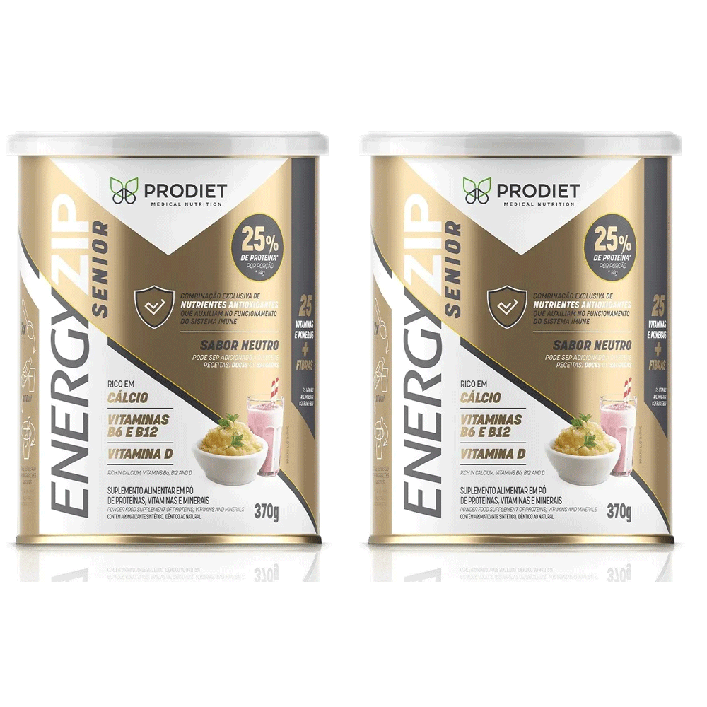 Kit EnergyZip Prodiet Senior Neutro 740g com 2 Latas - Garanta o
