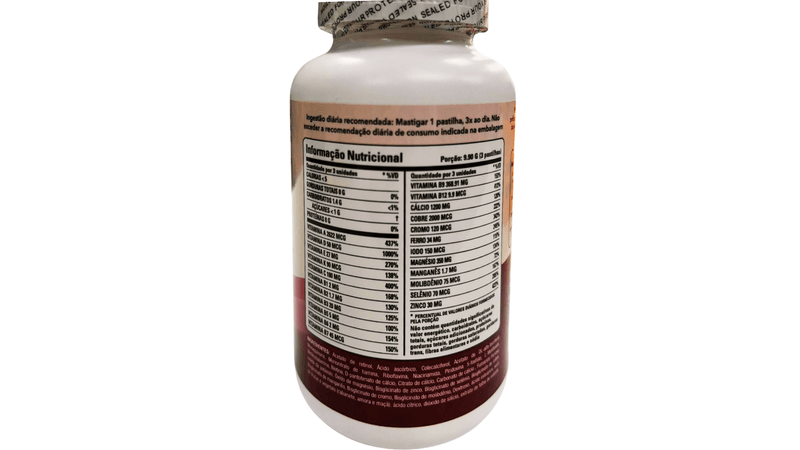 Tabela-Bariatric-Fusion-Plus-Sabor-Morango-90-pastilhas-mastigaveis