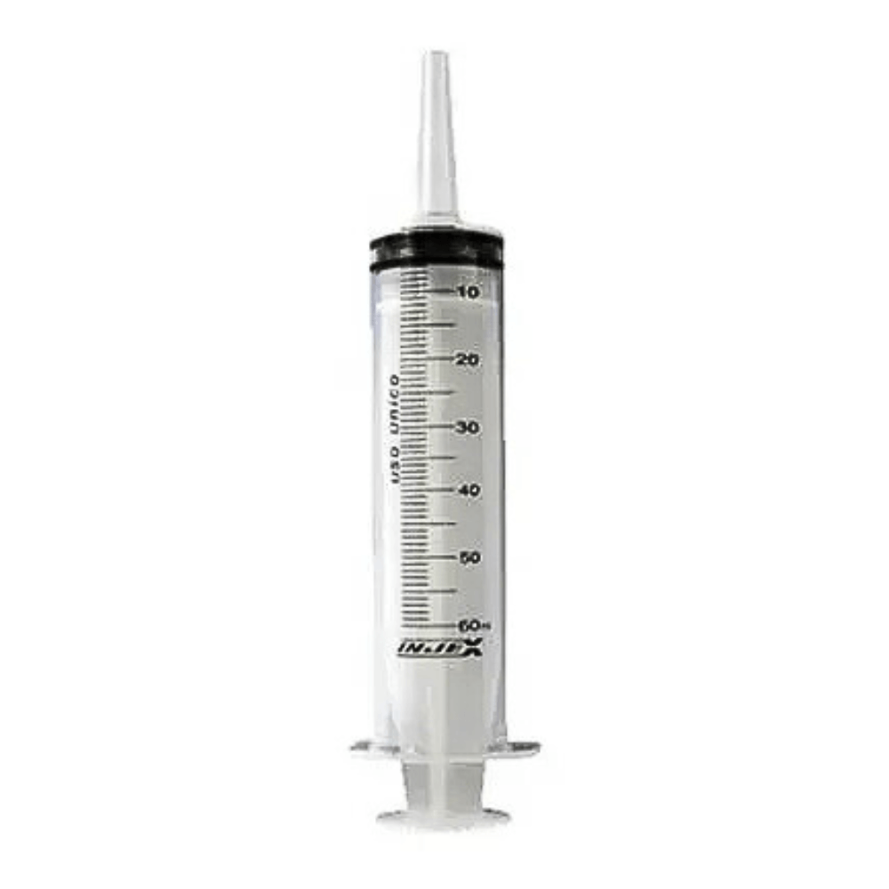 Seringa descartável sem agulha Injex bico cateter 60ml 1 unidade
