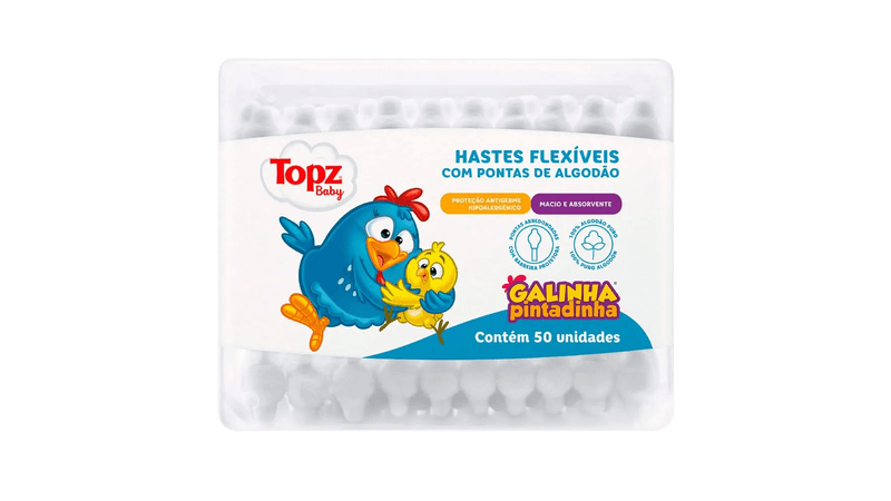 comprar haste flexiveis topz baby galinha pintadinha com pontas de algodao em promocao.jpg