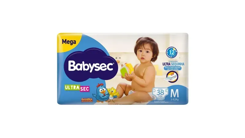 comprar Fralda Babysec Galinha Pintadinha Ultrasec Mega Tamanho M 38 Unidades em promocao.webp