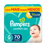 comprar Fralda Pampers Confort Sec Tamnho G 70 Unidades em promocao