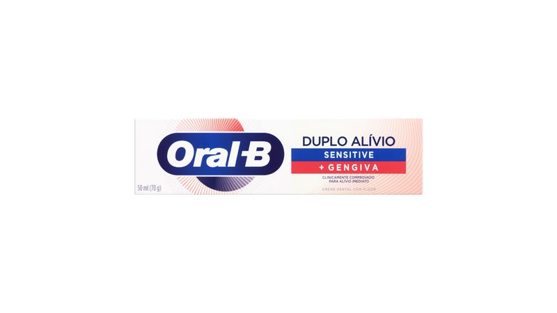 Comprar Creme Dental Oral-B Duplo Alivio Sensitive + Gengiva 70g em promocao