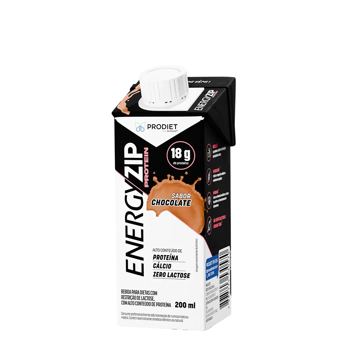 Energyzip Protein Chocolate 200ML Prodiet Zero Lactose